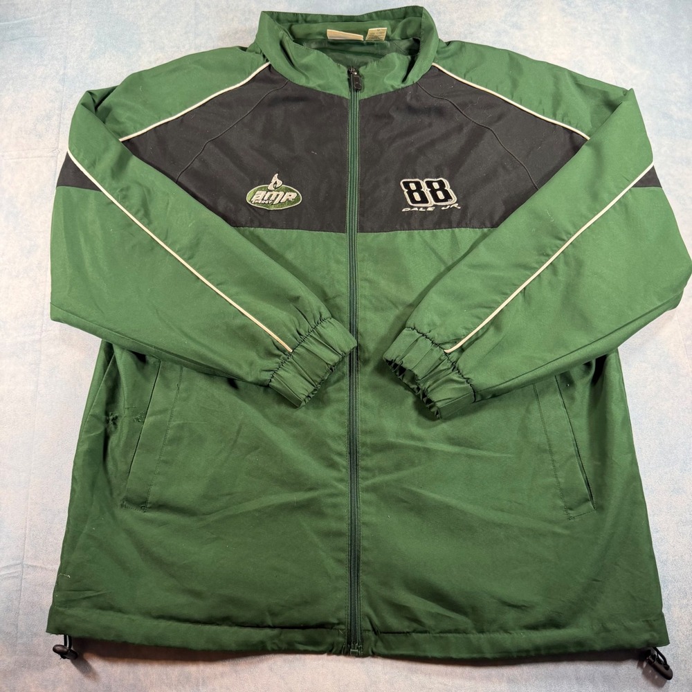 Winner's Circle NASCAR Jacket Mens L Green Good Dale Jr 88 AMP Energy‎ Racing